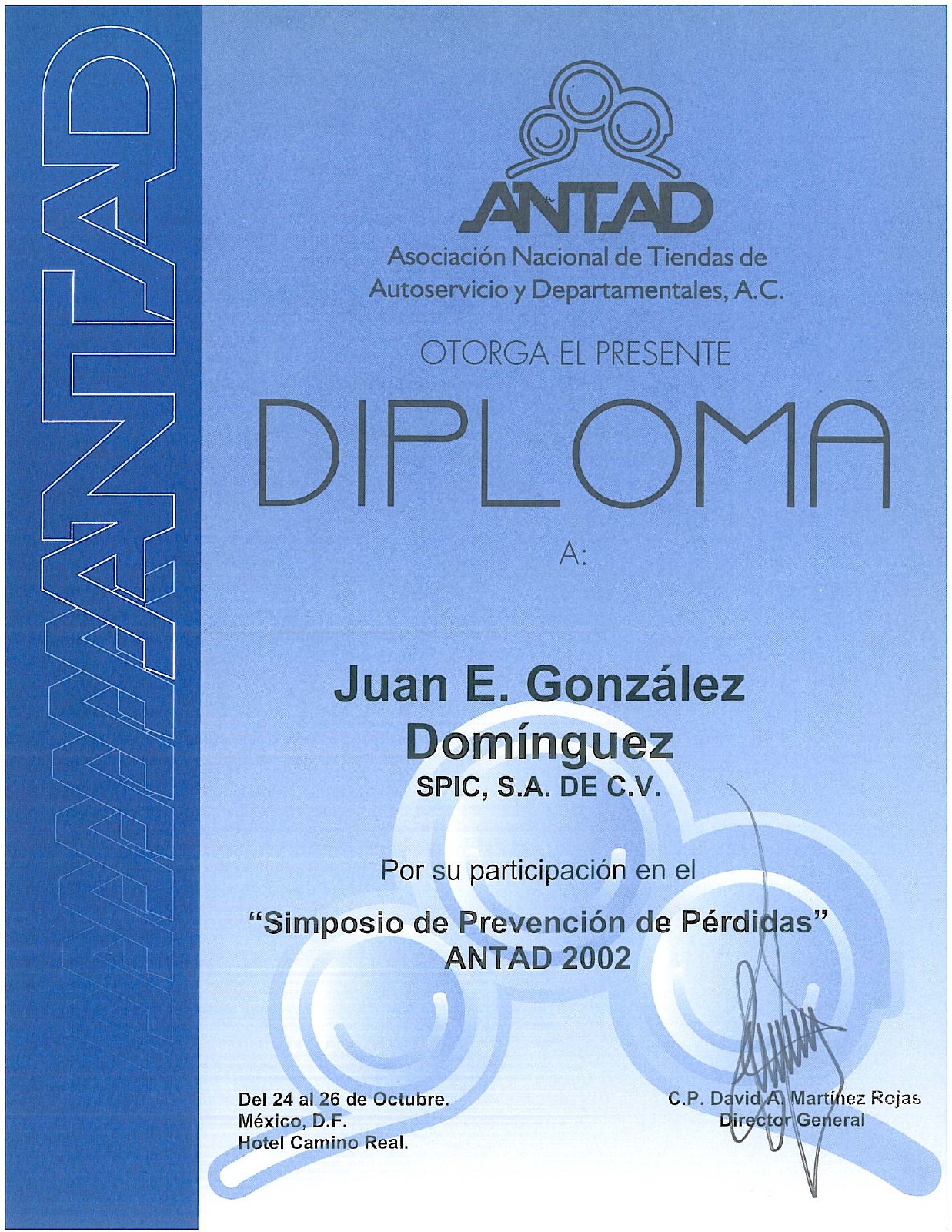Primera página: Simposio de prevención de pérdidas, 2002.